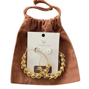 VESTOPAZZO Peacock Circle Earrings Gold Plate.